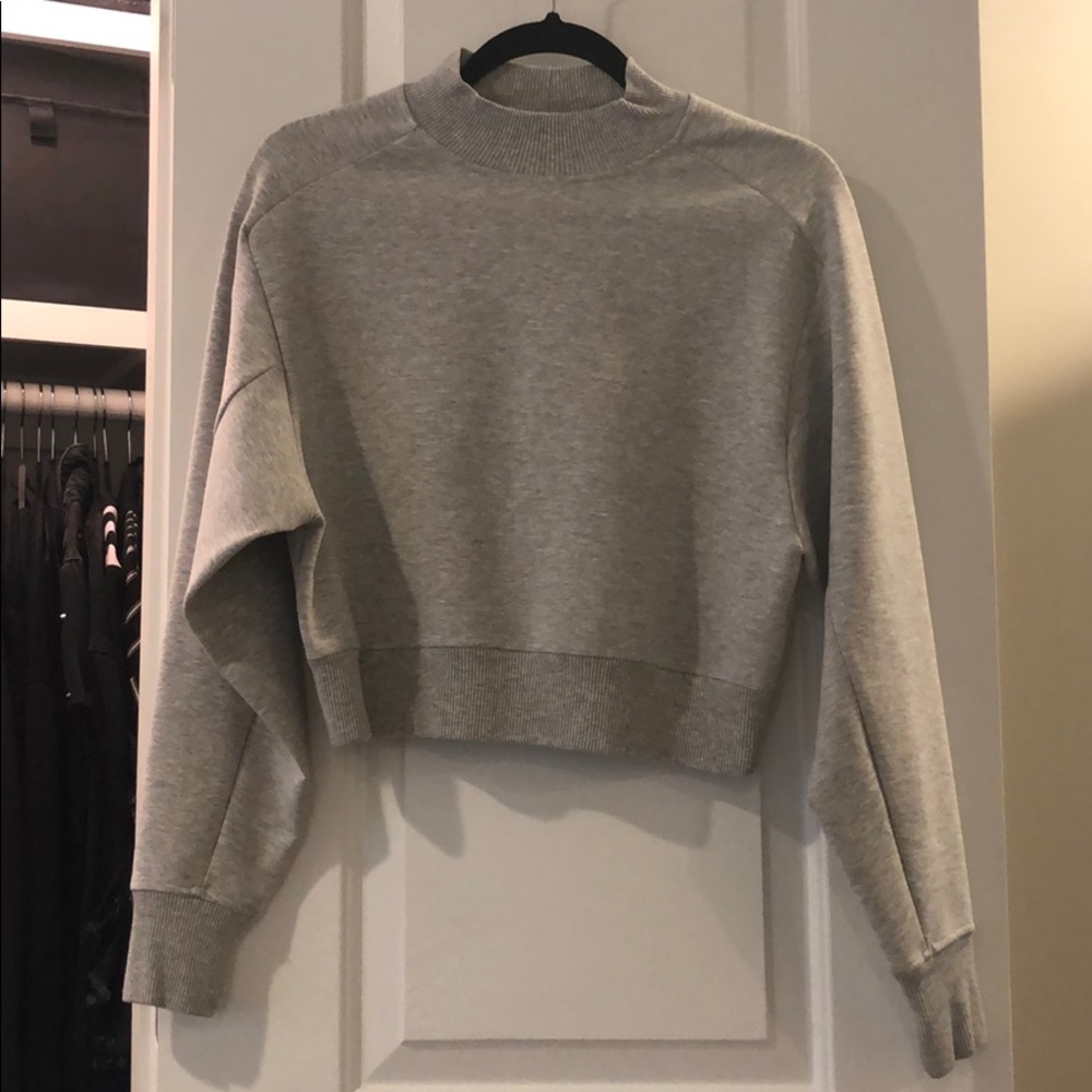 H&M Collection cropped grey sweatshirt